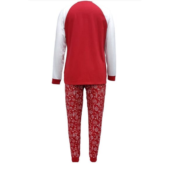 Macy’s Family PJs Pajamas Set, Ornaments Red & White‎ - Picture 2 of 4